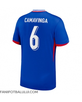 Franța Eduardo Camavinga #6 Tricou Fotbal Replică European 2024 Barbati Acasa